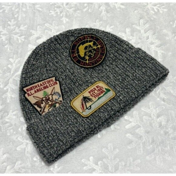 NWT POLO Ralph Lauren ANGLING CLUB KNIT BEANIE Cuff HEATHER Adult Wool Cap LMTD - Picture 1 of 12